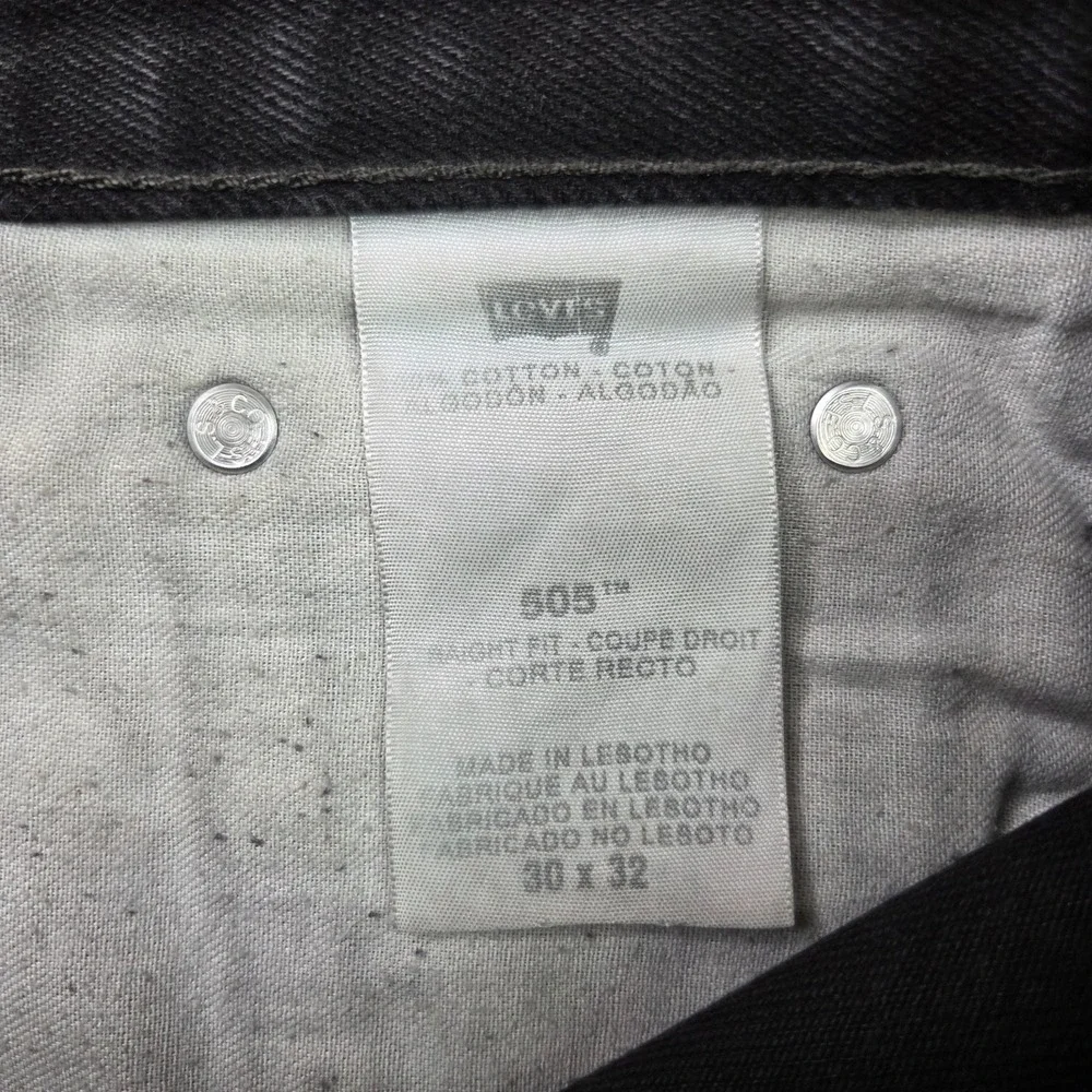 Levis 505 Cut Off Shorts Mens 30 Gray Acid Wash Distressed Raw Hem Y2K‎ Grunge